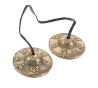 minkissy Yoga Bell Nepalese Tingsha Cymbals Buddhist Percussion Instruments Handmade Dingxia Bells for Sound Therapy