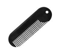 minkissy Zinc Alloy Beard Comb Portable Fine Tooth Styling Comb for Men Black Useful Beard Supply Salon Gadget