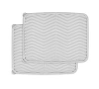 Minky 2 Pack Drying Mat, Flexible Sink Mat, Large Collapsible Dish Drying Mat for Kitchen, Quick Dry Dish Drainer, Cutlery Drainer for Sink (Pack of 2)