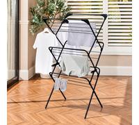 Minky 3 Tier Essentials Indoor Clothes Airer, 14m Drying Space, Holds Up to 15kg, Foldable Clothes Airer, Drying Rack with Hanger Corners & Non-Slip