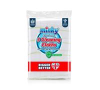Minky Antibacterial Cleaning Cloths (Pack Of 3) White (Xl)