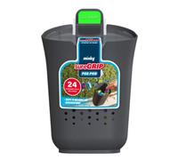 Minky Brite Peg Basket With 24 Soft Grip Pegs - Weatherproof Peg Pod With Secure Clip & Drainage Holes - Premium Pegs With Basket