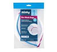 Minky TT70491200 Delicate Bra Wash Bag, White, Pack of 2