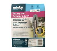 Minky Deluxe Outdoor Rotary Washing Line Airer Dryer Parasol Cover Garden - Grey
