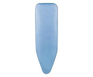 Minky Deluxe Reflector Ironing Board Cover, Ironing Board Covers 122 x 38 cm, Drawstring & Extra Thick Felt Pad, 100% Cotton, Washing Machine Safe, Blue, Made in the UK