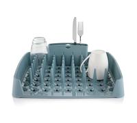 Minky Dish Drying Rack & Cutlery Holder Grey, Space-Saving Dish Rack with a Large Capacity for Kitchen Counter, Durable Drying Rack for Dishes and Utensils, Made in The UK (Olivine)