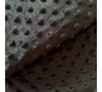 Minky Dot Fabric by The Yard DIY Making Supplies Quilting Patchwork Cushions Plush Fleece Fabric Minky Fabric for Blanket, Pillow Covers, Clothing Making, Scarf,Sewing (Black, 1 Yard)