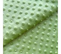 Minky Dot Fabric by The Yard DIY Making Supplies Quilting Patchwork Cushions Plush Fleece Fabric Minky Fabric for Blanket, Pillow Covers, Clothing Making, Scarf,Sewing (Green, 1 Yard)