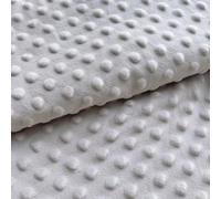 Minky Dot Fabric by The Yard DIY Making Supplies Quilting Patchwork Cushions Plush Fleece Fabric Minky Fabric for Blanket, Pillow Covers, Clothing Making,Sewing (Grey, 1 Yard)