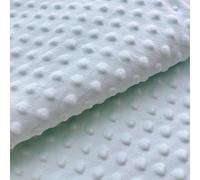 Minky Dot Fabric by The Yard DIY Making Supplies Quilting Patchwork Cushions Plush Fleece Fabric Minky Fabric for Blanket, Pillow Covers, Clothing Making, Scarf,Sewing (Light Green, 1 Yard)