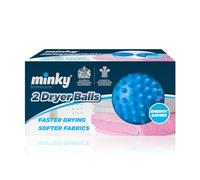 Minky Dryer Balls, Pack of 2 Blue Laundry Balls for Tumble Dryer, Reusable Laundry Balls, Tumble Dryer Balls for Quick Drying Time, Eco Friendly Softener Balls (Pack of 2)