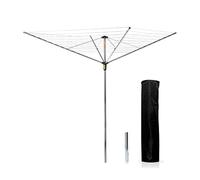 Minky Outdoor Rotary Airer, Alloy Steel, Silver, 45m