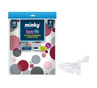 Minky Easy Fit Ironing board cover + Ironing Board Clips Bundle, 122 x 38 cm