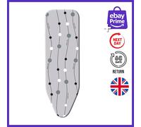 Minky Ergo Extra Thick Elasticated Replacement Ironing Board Cover, Black, 122 x 38cm