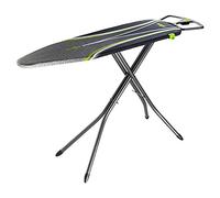 Minky Ergo Ironing Board - Green, 122 x 38 cm Iron Board, 100% Cotton With Heat Reflective Metallic Coating, Adjustable Height Up To 92 cm, Sturdy Ironing Board With Non-Slip Feet, Made in The UK