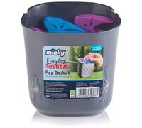 MINKY Everyday sureGRIP Peg Basket with 24 Pegs - Grey