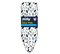 Minky Extra Wide Elasticated Large Ironing Board Cover, Grey, 122 x 43cm