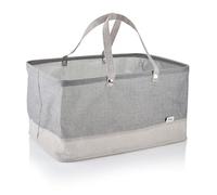 Minky Fabric Water-Resistant Laundry Basket, Collapsible 52L Fabric Hamper