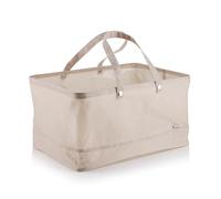 Minky Fabric Water-Resistant Laundry Basket, Collapsible 52L Fabric Hamper