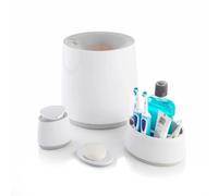 Minky Family Bathroom Accessory Bundle, 4 Pieces Bathroom Set Includes: Waste Bin, XL Storage Caddy, Soap Dish, Soap Dispenser, Bathroom and Toilet