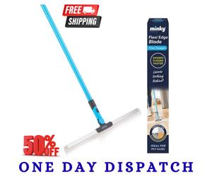 Minky Flexi Edge Blade Floor Sweeper, Flexible 180° Rubberised Blade, Extendable