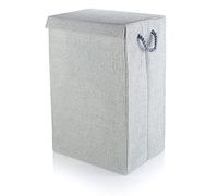 Minky Folding Rectangular Hamper Grey Check
