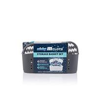 Minky Grey M Cloth Storage Basket Set