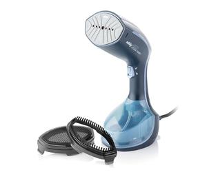 Minky Handheld Garment Steamer, Steam Pro+ Range, Handheld Travel Iron, 250ml Water Tank, 30 Second Fast Heat-Up Time, 1500W, 2 in 1 Fabric and Lint Brush, Blue