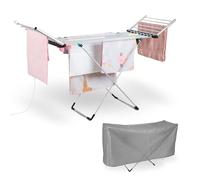 Sure Dri XL Heated Airer with Wings Silver