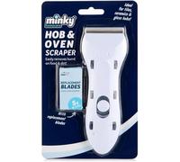 MINKY Hob & Oven Scraper with 5 Replacement Blades - Glass Hob Scraper for Ceramic & Induction Cooktops, Oven Door Cleaner, Burnt Food & Grease Remover, Kitchen Cleaning Tool