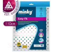 Minky Homecare Elasticated Felt Backed Ironing Board Cover│Easy Fit│Medium│110cm