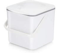 Minky Homecare Kitchen Compost Bin - Countertop Food Waste Caddy with Easy Wipe Clean Interior - Made in The UK - 3.5L (0.9 gal.) (White)