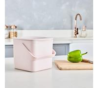 Minky Homecare Kitchen Compost Bin - Countertop Food Waste Caddy with Easy Wipe Clean Interior - Made in The UK, 0.9gal, Dusty Pink