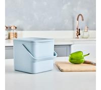 Minky Homecare Kitchen Compost Bin - Countertop Food Waste Caddy with Easy Wipe Clean Interior - Made in The UK, 0.9gal, Slate Blue