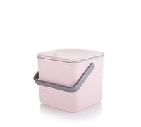 Minky Homecare Kitchen Compost Bin - Countertop Food Waste Caddy with Easy Wipe Clean Interior - Made in The UK - 3.5L (0.9 gal.) (Pastel Pink)