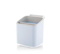 Minky Homecare TS10100131 Sink Caddy - Sponge Holder with Removable Tray, Rail for Cloths, and Drainage Spout Small Footprint Organizer for Kitchen Accessories-Made in UK, Plastic, Pastel Blue