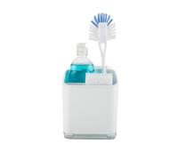 Minky Kitchen Sink Tidy, Sponge Holder, Kitchen Sink Accessories Organiser, Drip Tray, Made in the UK (Speckled White)