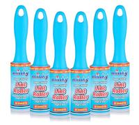 Minky Lint Rollers 6 Pack - 31 Super Sticky Sheets, Lint Roller Multipack Bundle, 4 Metre Roll, Blue Ergonomic Handle, Household Essential, Pet Hair Remover & Lint Brush
