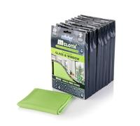 Minky M Cloth Glass and Window Pack of 9, Microfibre Anti-Bacterial Cleaning Cloth, Multifunctional & Reusable, Super Soft & Powerful High Density Microfibres
