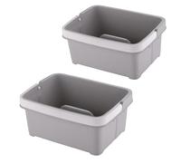Minky Multipurpose Cleaning Caddy with Handle & Divider (Grey, Twin Pack)