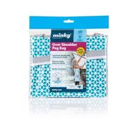 Minky One Shoulder Peg Bag in Mid Blue Minky Mid Blue