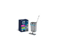 Minky Opti-Clean Flat Mop, Dual Cavity 2L Bucket with Sturdy Handle, Reusable Powerful Microfibre Pad, Flat Mop and Buckets Sets, Machine Washable