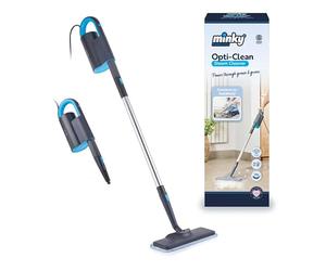 Minky Opti-Clean Steam Cleaner, Steam Mop & Handheld Cleaner for Various Surfaces, Lightweight & Compact, 6 Attachment & Storage Bag, 250ml Water Tank, 5m Cord, Powerful Steamer for Floor