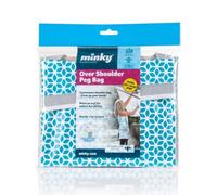 Minky Over Shoulder Peg Bag - Large Capacity Washing Line Peg Storage - Premium Peg Bag With Shoulder Strap & Carabiner Clip