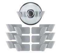 Minky Pan Lid Holder Set - 6 Pairs, Under Sink Organiser, Fully Adjustable Width, Kitchen Organiser, Self Adhesive, 3M VBH Tape, ABS Plastic, Designed and Manufactured in the UK, Grey