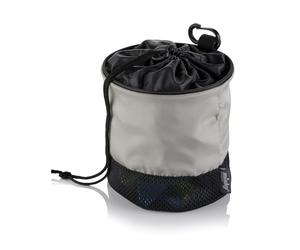 Minky Premium Drawstring Peg Bag, Holds Over 100 Pegs, Drawstring Design & Strong Clip, Breathable Mesh Base, Fabric Pegs Holder, Grey/Blue/Silver (Silver)