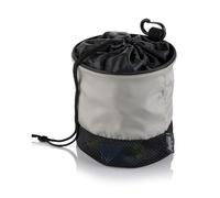 Minky Premium Drawstring Peg Bag, Holds Up to 160 Pegs, Drawstring Design & Strong Clip, Breathable Mesh Base, Fabric Pegs Holder, Grey/Blue/Silver (Silver)