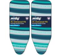 Minky Premium Extra Large Universal 145 x 54cm Ironing Board Cover, UK Made (Pack of 2)