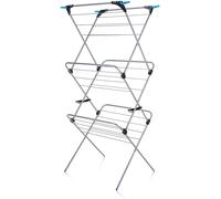 Minky Premium Sure Grip 3 Tier Verso Indoor Airer Stainless Steel Gunmetal Cloth