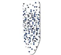 Minky Reflector Ironing Board Cover, Heat-Reflective Iron Board Cover, Large Drawstring Ironing Board Covers 125 x 45 cm, Blue & White, Foam Padding, Made in the UK
